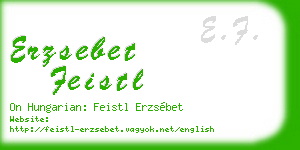 erzsebet feistl business card